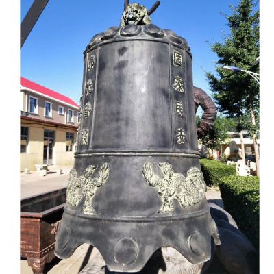 大型铜雕寺庙宗教祈福铜钟雕塑