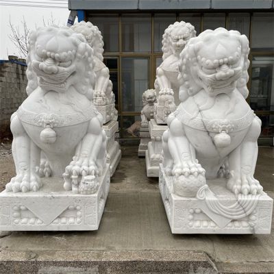 酒店会所门口镇宅招财大型狮子雕塑