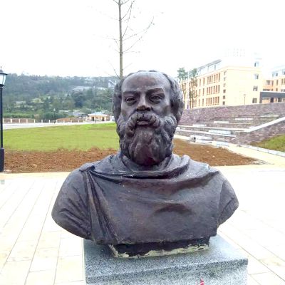 公园景区铜铸世界名人西方著名哲学家苏格拉底雕塑