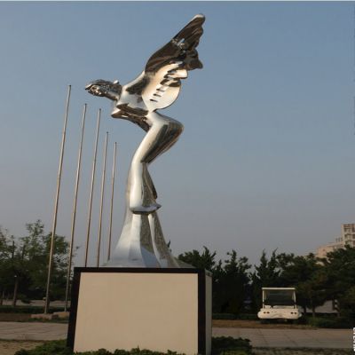 不锈钢人物雕塑 镜面运动人物 校园摆件  城市公园广场景观