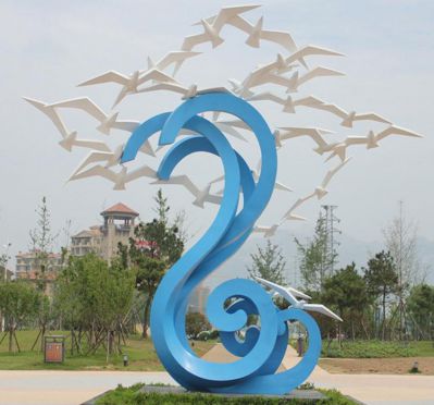 公园不锈钢创意大雁雕塑