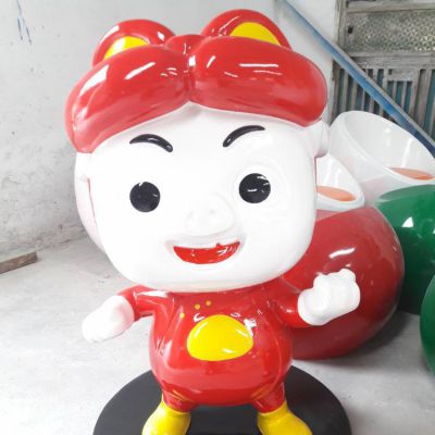 动画片人物玻璃钢卡通猪猪侠雕塑