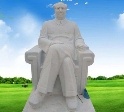 毛泽东雕塑-景区大理石石雕浮雕世界伟人毛泽东雕塑
