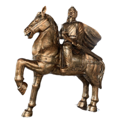 古代骑马人物铜雕塑像
