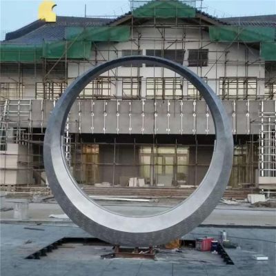 几何户外园林广场大型圆环雕塑