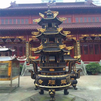 祠堂寺庙大型铜铸香炉雕塑