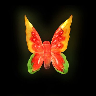 广场彩绘蝴蝶雕塑