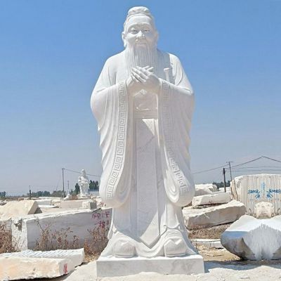 汉白玉石雕古代人物户外企业大型雕塑摆件