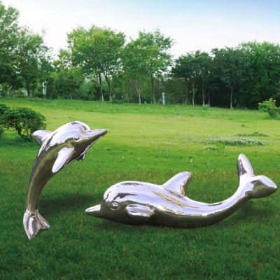 大型户外水景摆件海豚雕塑