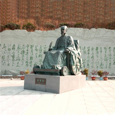 景区广场历史人物三国著名军事家诸葛亮铜雕景观雕塑