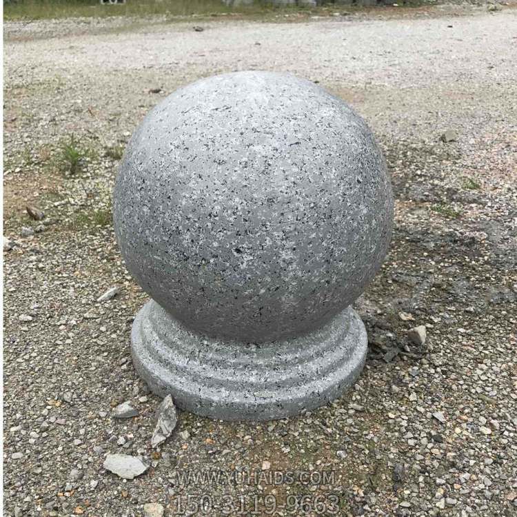 广场公园人行道花岗岩浅红色路障圆球雕塑