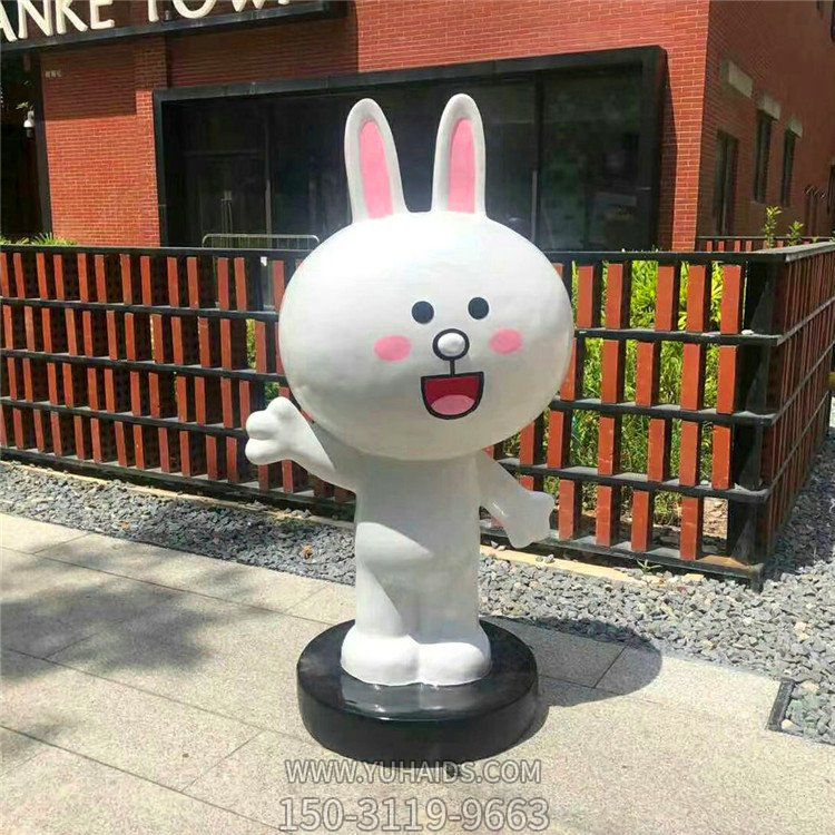 商场奶茶店玻璃钢卡通可妮兔雕塑
