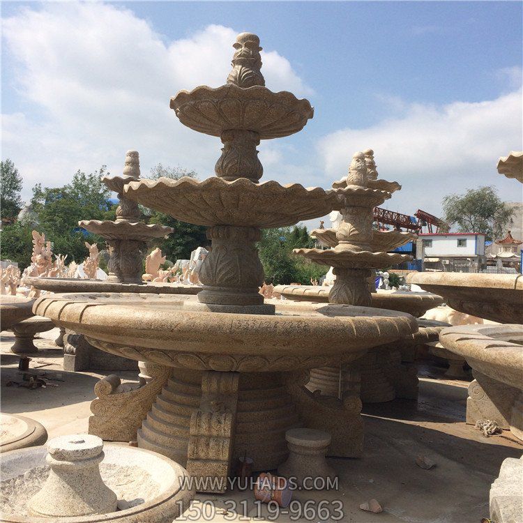 大理石石雕户外大型喷泉雕塑景观摆件