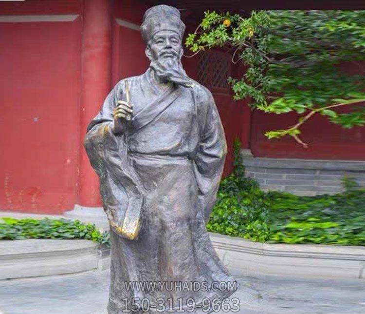 大学校园北宋文学家苏轼铜雕雕塑