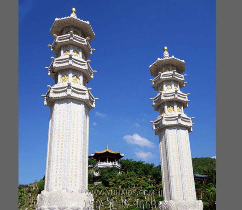 景区广场大理石千字文宝塔石雕雕塑