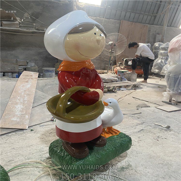 商场园林玻璃钢卡通人物雕塑