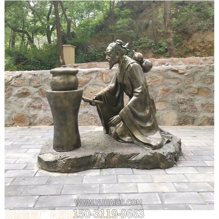 玻璃钢仿铜户外园林人物景观摆件雕塑
