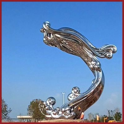 户外广场大型不锈钢抽象园林景观摆件