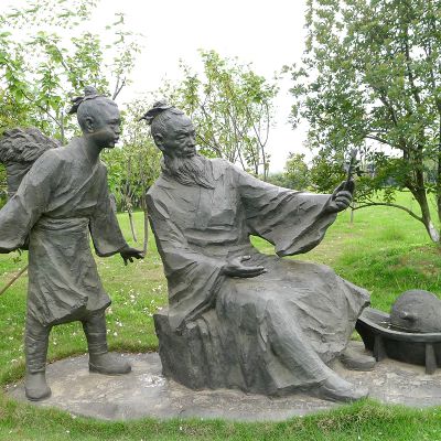 公园中国明末清初知名画家朱耷雕塑