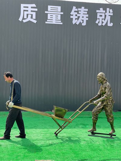 播种人物雕塑-中国农耕播种劳动人物情景雕塑