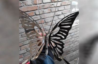 玻璃钢街道创意蝴蝶雕塑