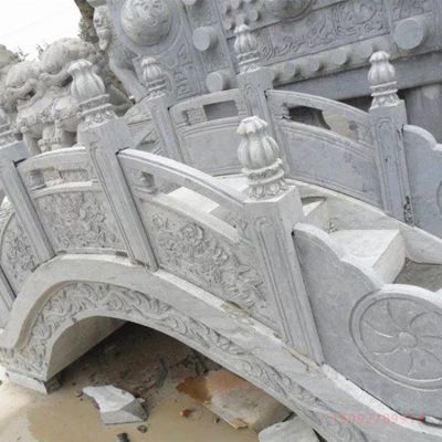 大理石中式河道石拱桥 户外园林石雕景观桥雕塑