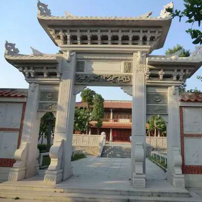 大理石石雕景区园林大型门楼牌坊雕塑