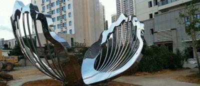 大厦公园创意抽象不锈钢折扇雕塑