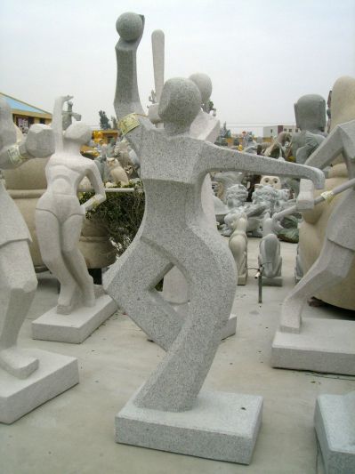 惠安石雕体育运动员雕塑人物雕刻　城市雕塑小品广场抽象艺术雕像_1032
