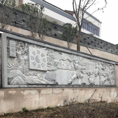 中华养生主题石刻浮雕壁画