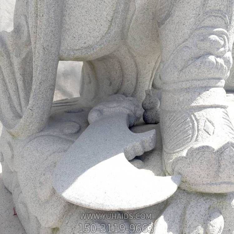 景点寺庙摆放关公菩萨石雕像雕塑