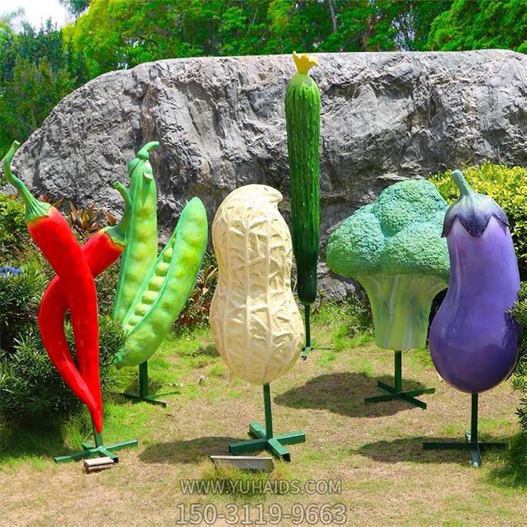 玻璃钢彩绘仿真蔬菜摆件雕塑