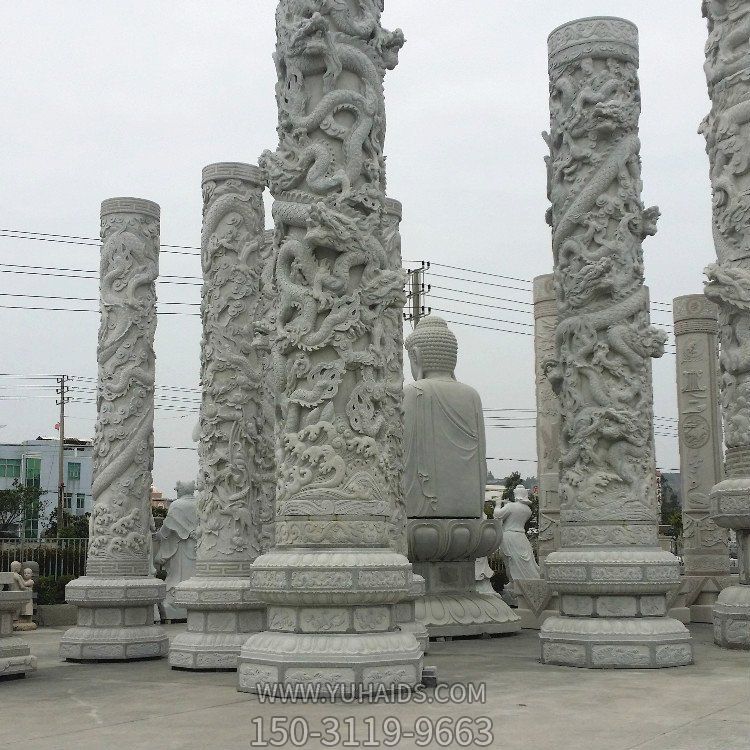 盘龙户外园林广场大型文化柱雕塑