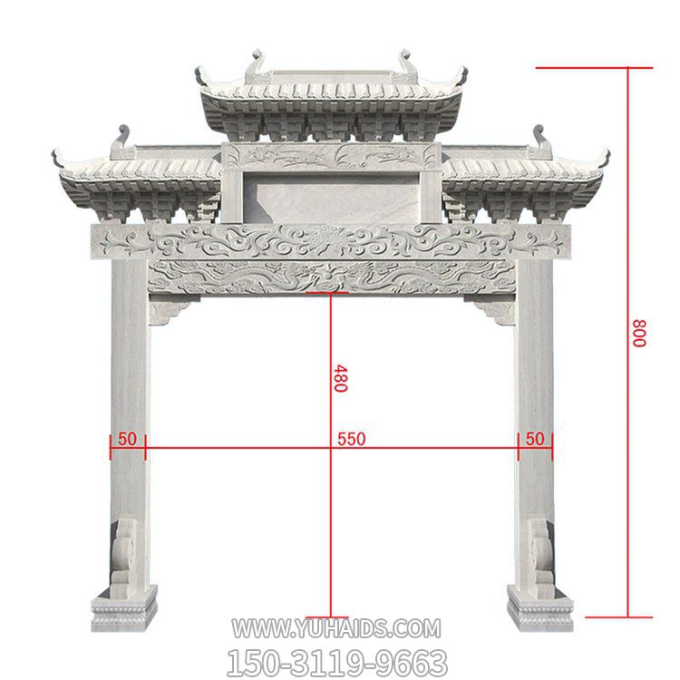 大理石石雕景观牌坊雕塑