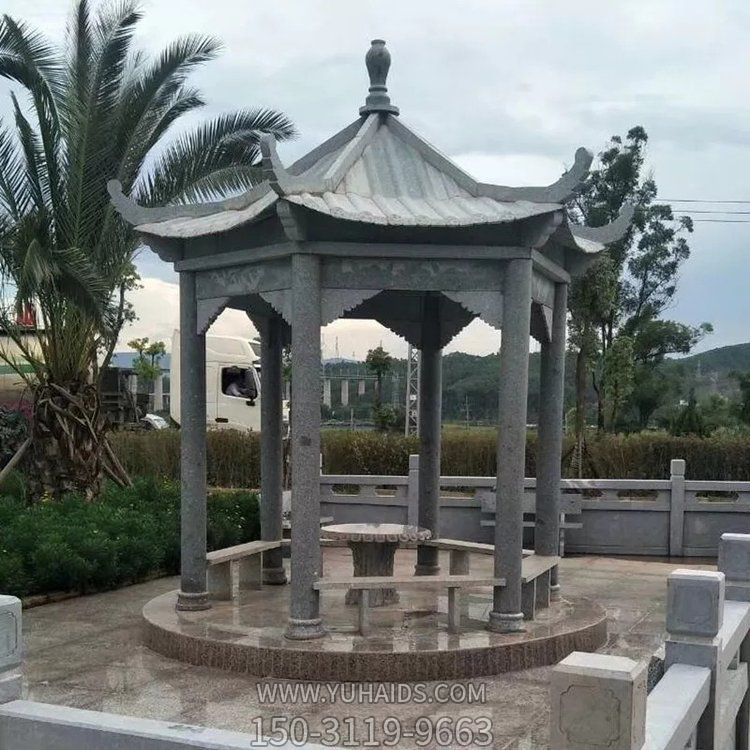 景区景点大型大理石砂石石雕园林凉亭雕塑