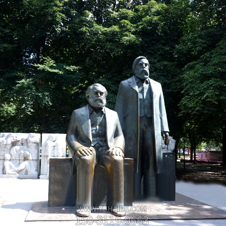 世界著名政治家马克思与恩格斯铜雕园林户外景观马克思雕塑 世界著名政治家马克思与恩格斯铜雕园林户外景观马克思雕塑