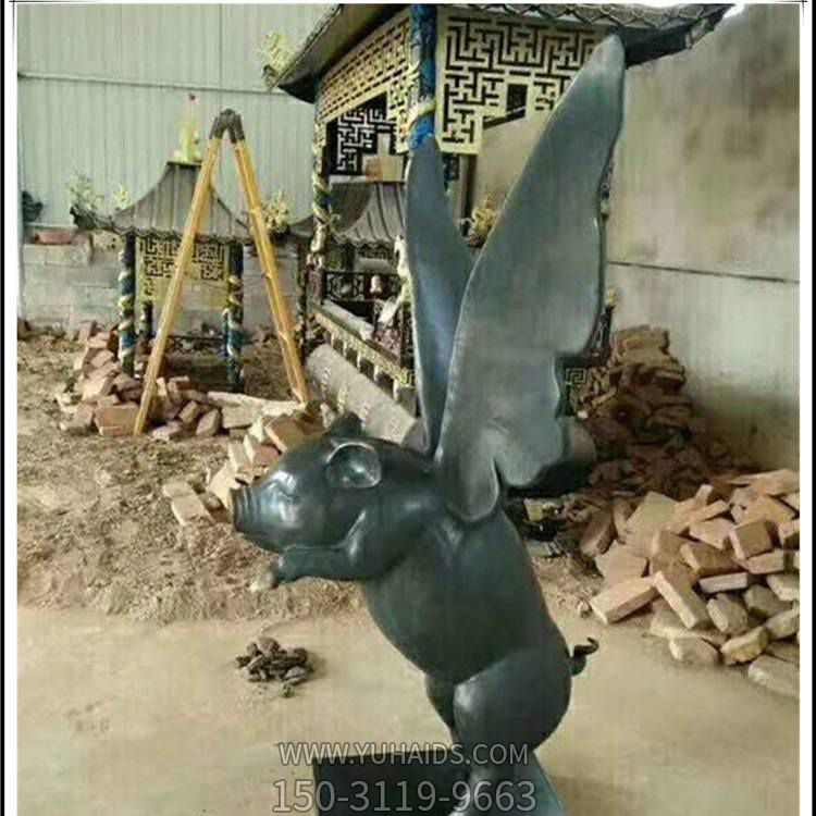 景区广场摆放铸铜动物景观雕塑小品