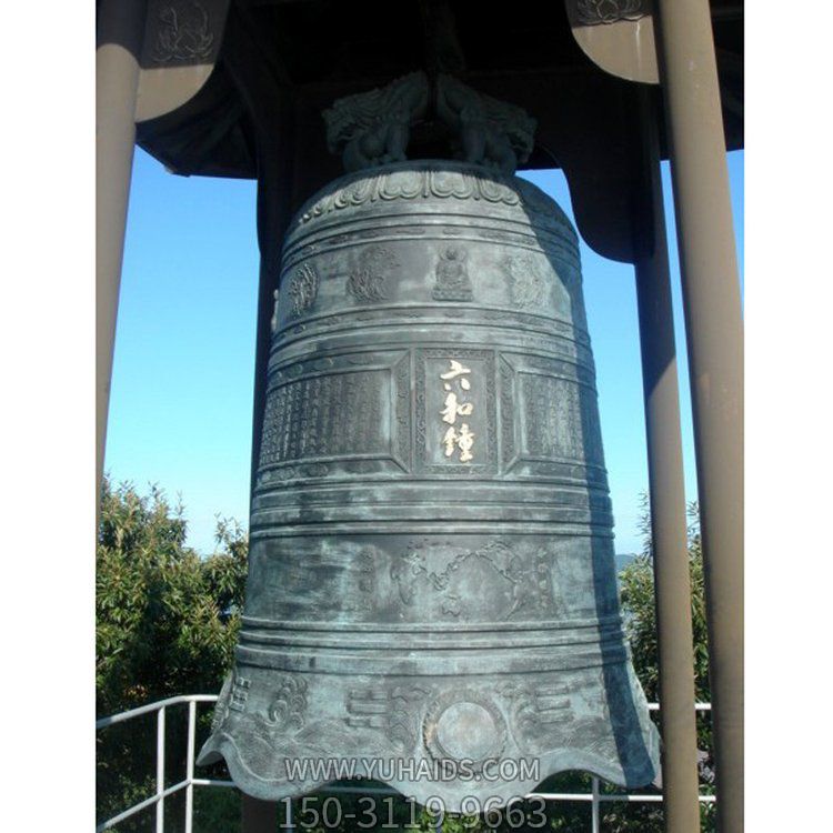 大型寺庙仿古做旧铜钟雕塑