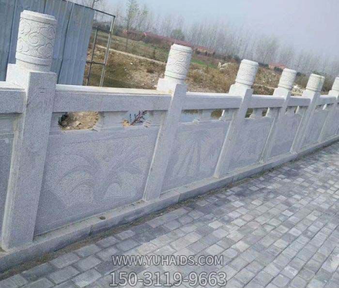 村庄河渠路边装饰大理石防护栏石雕雕塑