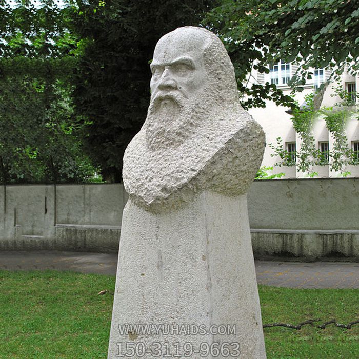 校园石雕世界名人伽利略雕塑