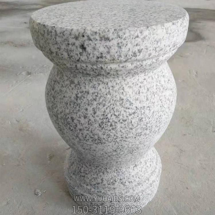 花岗岩石头休闲户外鼓形石凳家用摆件雕塑