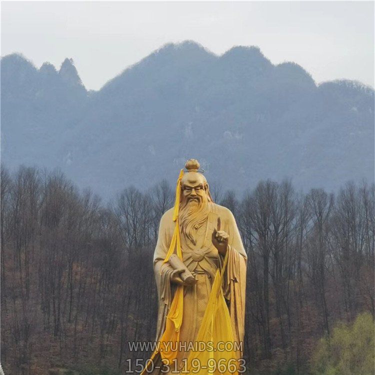 景区户外广场玻璃钢仿铜古代名人人物雕塑