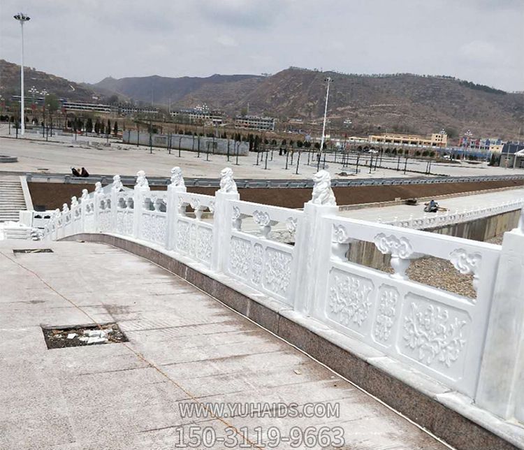 汉白玉石拱桥栏杆公园装饰景观雕塑