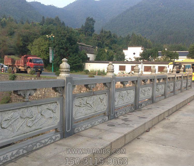景点河道石桥青石护栏雕塑