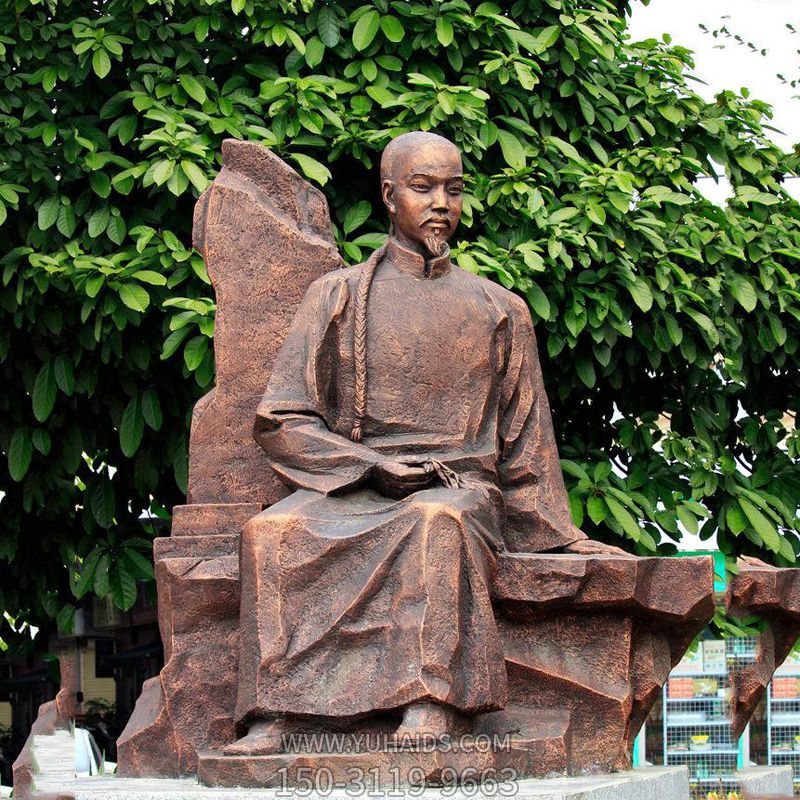公园历史名人清朝医学家叶天士纯铜雕像雕塑