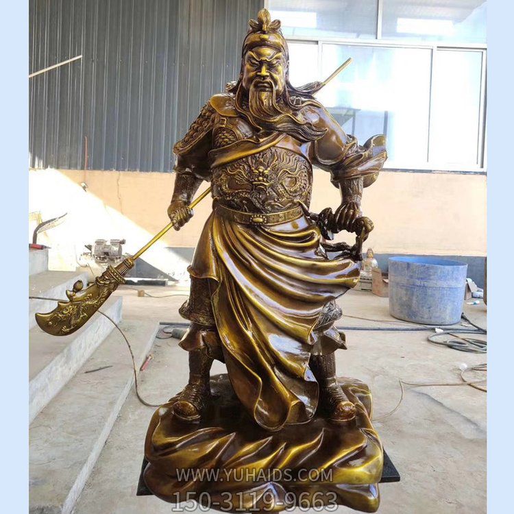 纯铜家居供奉招财纳福财神雕塑