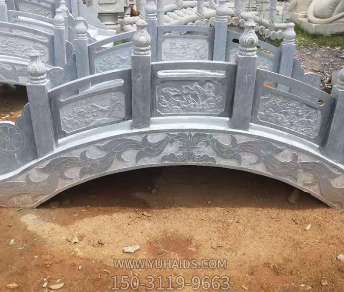 小花园景观仿古青石拱桥雕塑