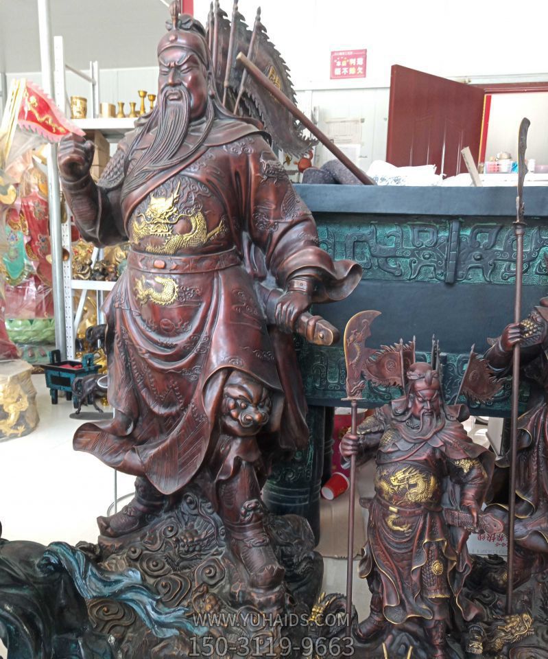 铜雕户外大型武财神关公雕塑