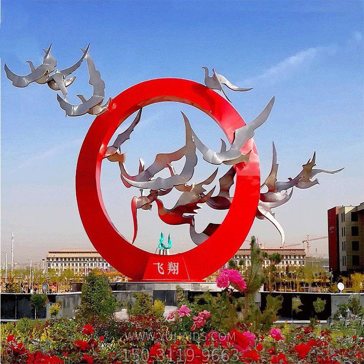 不锈钢广场户外抽象园林景观摆件雕塑