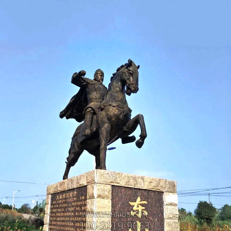 历史名人铜雕项羽骑马雕塑